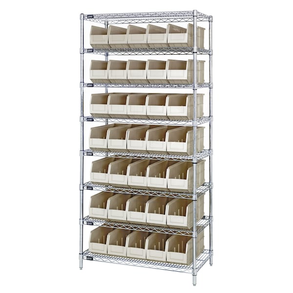 Quantum Storage Systems Stackable Shelf Bin Steel Shelving Systems WR8-441IV - main